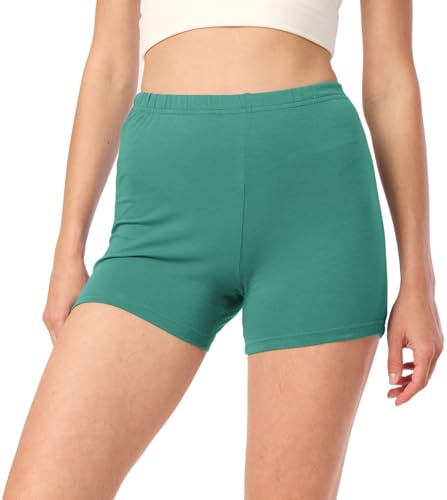 Merry Style Damen Shorts Radlerhose Unterhose Hotpants Kurze Hose Boxershorts aus Baumwolle MS10-392 (Dunkeltürkis, XS)