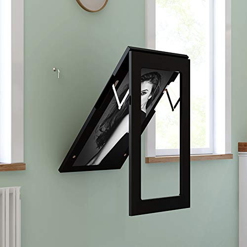 MENG Wandtisch Weiß Wandklapptisch Küchentisch Esstisch Klapptisch for Wohnzimmer/Küche/Werkbank, Unsichtbarer, Platzsparender