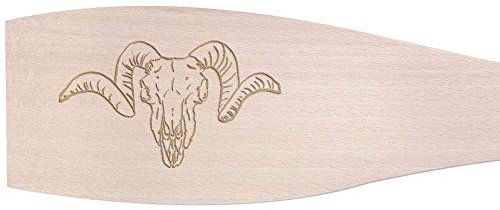 Large 'Ram Skull' Wooden Cooking Spatula (SA00010999)