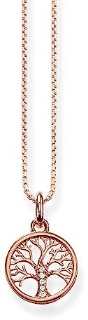 THOMAS SABO Damen Kette Baum der Liebe Roségold 925 Sterling Silber Rotgold 18 Karat KE2092-416-14