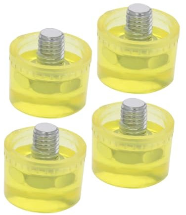 iplusmile Striking Tip, 4 Pcs Hammer Replacement Rubber Head Rubber Mallet Striking Head Tips Replacement 25mm Diameter Yellow