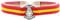 BDM Pulsera Virgen del Rocío, bandera de España. Talla de 15 a 17 cm de muñeca