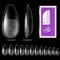 Gelike Soft Gel Full Cover Tips Kit for Soak Off Nail Extensions, 550 Pcs Clear Medium Almond Jelly Tips False Press on Nails, 11 Sizes