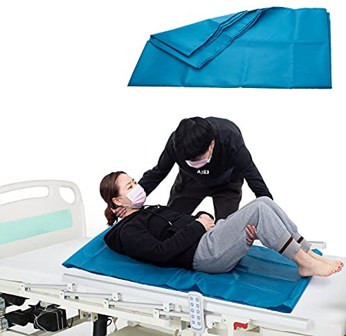LOSCHEN Rohrschiebeplanen für den Patiententransfer, Schiebeplanen zur Unterstützung des Transfers älterer Menschen (72x120cm(28“x47”), Blau)