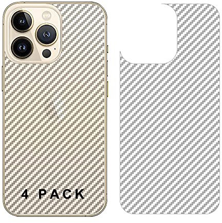 GIOPUEY Back Protector Flim Compatible with iPhone 13 Pro Max, [4 Pack] 0.1mm Ultra Slim Soft Back Film [Anti Fingerprint] [Non Slip] Back Protector for iPhone 13 Pro Max