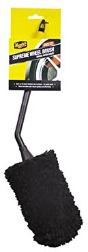Meguiar's X190700EU Supreme Microfibre Angled Wheel Cleaning Brush, Medium, abgewinkelte Mikrofaser-Felgenbürste