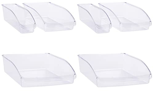 6tlg. Set Kühlschrank Korb Aufbewahrungsbehälter Transparent Organizer Kühlschrankbox Gemüse Obst Gefrierschrank Schubladenkorb
