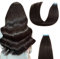 AGMITY Tape in Extensions Echthaar, 50cm 20pcs 50Gram 20 Zoll Natürliches Schwarz Seidig Gerade Nahtlos Skin Weft Remy Tape in Haarverlängerungen(50cm #1B Natürliches Schwarz)