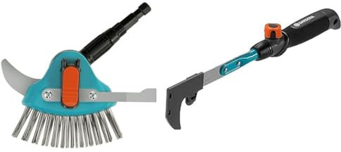 Gardena combisystem 3-in-1 Patio Cleaner: Multi-function garden tool for removing tares and moss & Gardena combisystem Patio Weeder: Weed scraper for removing moss and weeds in paving joints