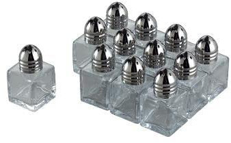 aro Salz- und Pfefferstreuer-Set, Glas/Edelstahl, 5 cm, 12 StŸck