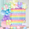 107PCS Ballon Pastel Arc en ciel 5/10/12 Pouces Multicolore Pastel Macaron Ballon Rideaux à Franges en Aluminium pour Anniversaire Fille Mariage Baby Shower Baptême Party Supplies