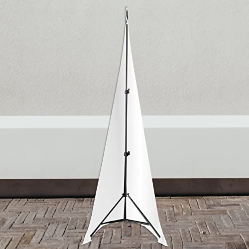 WedDecor White Double Sided Stretchable Tripod DJ Speaker Stand Cover for Weddings, Banquets, Birthdays, Reception, Parties, Special Events, Washable, 5pcs