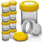 10pc RE-GEN Premium Reusable Leak Proof Specimen Liquid Measuring Container Sample Cup Pots 60ml - Ideal for Healthcare, Lab, Home, Kitchen