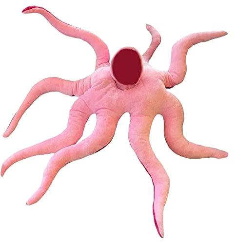 Alecony Haarreif Kuscheltier Spielzeug Lustiges Baby Kreatives Kostüm Tragbare KrakePlüschtier Geburtstagsfeier Geschenk Kuscheltier (Pink, One Size)