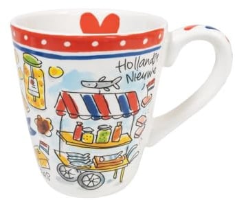 Blond Amsterdam Becher Holland, 350ml | Keramik, Hollands Glorie Design, Für Kaffee & Tee, Mikrowellengeeignet, Handwäsche empfohlen