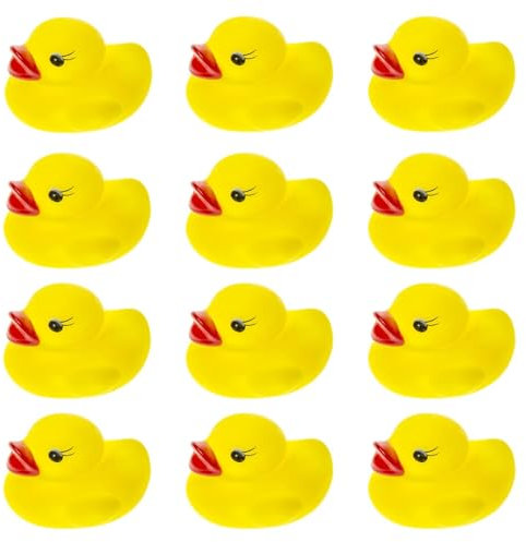 PartyPack Quietscheente Badeente Kindergeburtstag Gastgeschenke - 12x - Mitgebsel Kindergeburtstag Spiele, Give Aways, Mitbringsel, Adventskalender Inhalt oder Schultüten füllung.