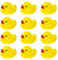 PartyPack Quietscheente Badeente Kindergeburtstag Gastgeschenke - 12x - Mitgebsel Kindergeburtstag Spiele, Give Aways, Mitbringsel, Adventskalender Inhalt oder Schultüten füllung.