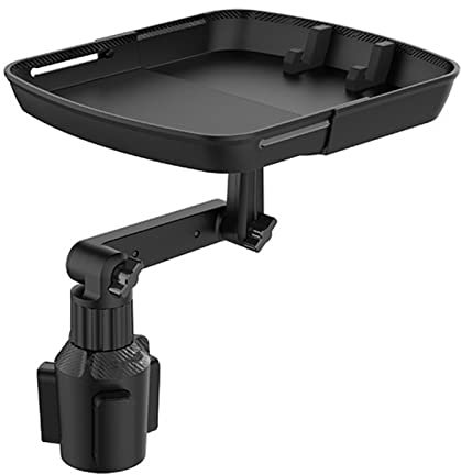 Auto Getränkehalter Tisch Tablett, 360° Verstellbares Auto Tisch Mit Handyhalterung Und Schwenkarm, Universel Becherhalter Auto Tablett Tisch, Auto Snacktablett Auto Organizer Für Auto Becherhalter