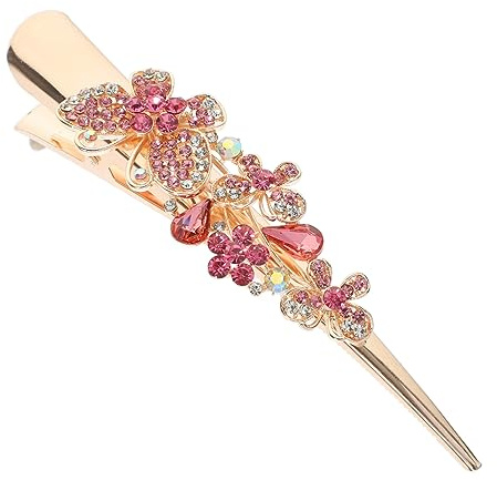 Glitzernde Haarspangen Schmetterling aus Metall | Dekorativer Haarschmuck in Rosa, Passend für Besondere Anlässe und Feierlichkeiten, Elegant und Glänzend