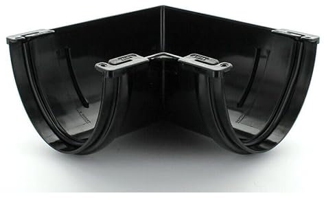 Marley Deepflow RAD10 Deep Style Gutter 90 Degree Corner Angle Black