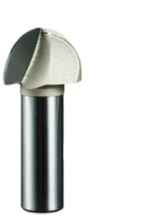 Core Box Router Bit, 1/2 Shank Carbide Round Nose Double Flute Woodworking Milling Cutter Router Bit, Grooving Tool for DIY, Woodworking Project (1/2*1-3/4)
