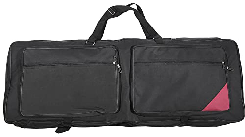 Borsa con doppia cerniera 600D, tastiera a 73 tasti e 76 tasti, custodia morbida per pianoforte elettrico e organo, custodia morbida 117,9 x 41,9 cm, resistente panno 600D, imbottitura in schiuma di
