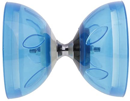 harayaa Dreifach Gelagertes Jonglier Diabolo Spielzeug mit S Set, Blau, 10,5 cm