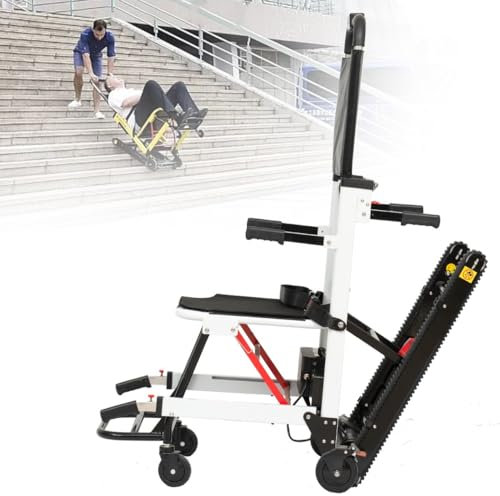 Elektrischer Raupen-Treppensteiger,Treppenliftstuhl Für Ältere Menschen,Elektrischer Treppensteiger-Rollstuhllift,Zum Treppenauf- Und -Absteigen,Belastung 165 Kg/363 Lbs A
