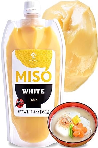 YAMASAN KYOTO UJI Weiße Miso-Paste mit gemälztem Reis, süßem Reis-Miso, traditionell japanisches fermentiertes Lebensmittel, leicht zusammendrückbare Tube (350 g)