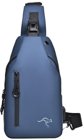 Ghjkldha Small Sling Bag, Casual Chest Pouch, 6.3x2.76x11.81 Inches Pack Shoulder Tote, Carrier with USB Charging Port, Sling Bag for Shopping, Hiking, Travelling