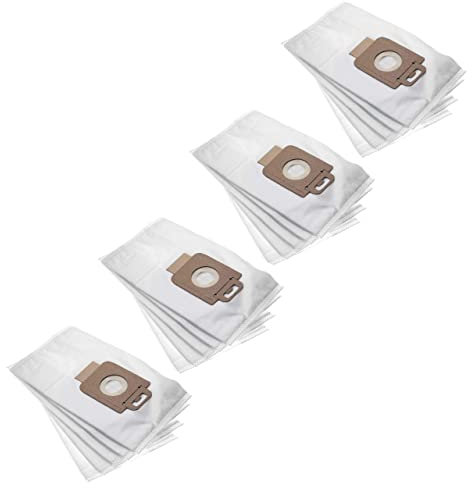 vhbw 20x Staubbeutel kompatibel mit Nilfisk Power Eco, Select Comfort Allergy, Power Staubsauger - Mikrovlies, 30cm x 17cm Weiß