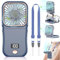 Kouric Mini Fan Handheld,Hand Fan Folding with Power Bank, Personal Small Quiet Desktop Pocket Fan,Handheld Rechargeable Hand Fans for Women Bladeless Cooling Silent as Birthday Gifts