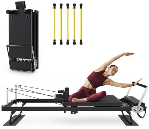 Reformer Pilates Yoga -Bettmaschine, Faltbare Pilates -Reformer -Ausrüstung, Multifunktionale Pilates -Kernbett -Fitnessgeräte, Fitness -Trainingstrainingsausrüstung