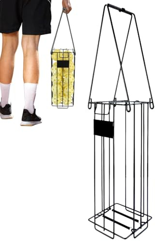 Birtern Tennisball-Picker-Korb – Tennisball-Picker, große Kapazität, tragbare Sammlermaschine für Softball, Baseball, Übungstraining