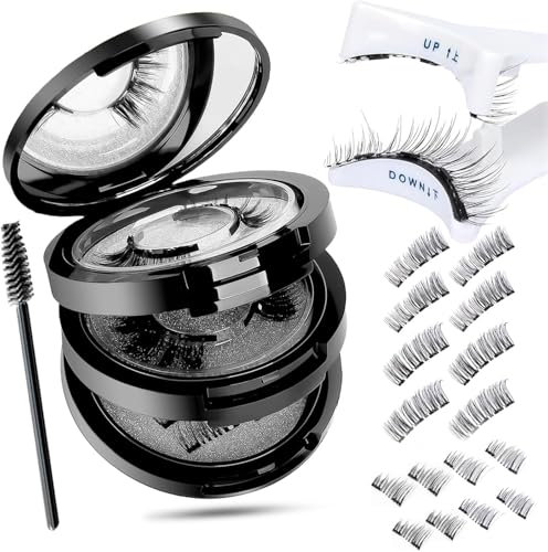 Faux Cils Magnetique Naturel Faux Cils Magnetique avec Pince Cils Magnetique Naturel Faux Cils Aimantés Faux Cils Magnétique Demi Faux Cils Magnetique Magnetic Eyelashes Pour Date, Party