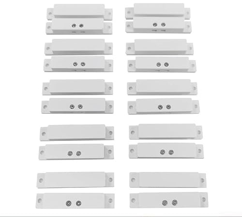 10Pcs Wired Security Window Gate Sensori di Contatto, 100V Normalmente Chiuso Magnetico Allarme di Sicurezza Reed Interruttore Kit Per Porte & Finestre