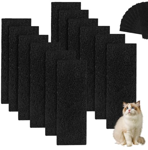12Pcs Carbon Filter Compatible with Litter-Robot 3, Replacement Activated Charcoal Filters for Litter Box Absorb Odor and Controls Moisture on Pes Body, Keep Home Fresh