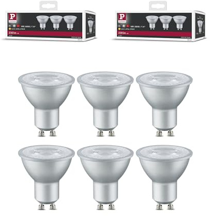 Paulmann Standard 230V LED Reflektor GU10 6er-Set 6x230lm 6x4W 2700K Alu 5328
