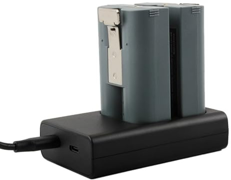 Rechargeable Doorbell Battery Charger for Ring Video Doorbell 2, USB Dual-Port Fast Charging with 5V/2.1A Input, Compact 89×55×21mm Black Plastic Design