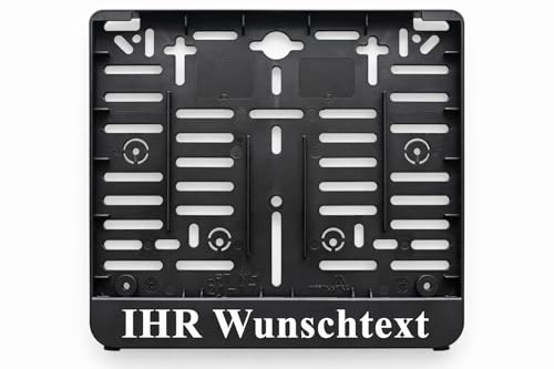 1x Kennzeichenhalter 210 x 170 mm (Für AT Österreich) (für Motorrad Roller) mit individuellem Wunschtext Weiß Direkt Bedruckt mit UV-Digitaldruck (Mit Wunschtext (210 x 170 mm)