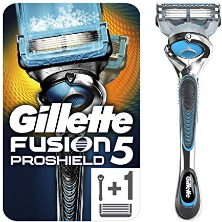Gillette Fusion 5 ProShield Chill Rasierer Herren mit Trimmerklinge für Präzision und Gleitbeschichtung, Rasierer + 1 Rasierklinge