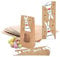 Logbuch-Verlag 25 braune Ostertüten mit Fenster & Folieneinlage zum Befüllen 7 x 4 x 20,5 cm + Osteraufkleber Frohe Ostern Osterhase Verpackung Ostergeschenke Ostergebäck