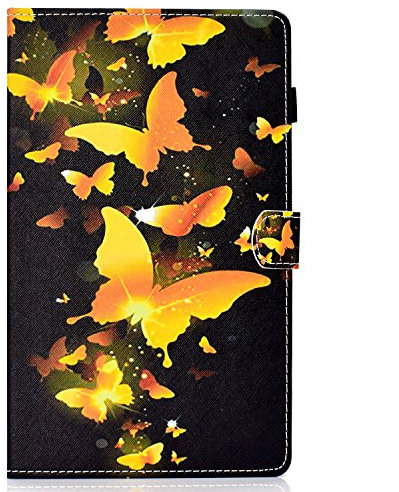 Bspring Hülle für Amazon Kindle Fire HD8 (6. 7. und 8. Generation – 2016 und 2017) Schlank Folding Schutzhülle Leder Hülle Smart Case Cover mit Auto Sleep/Wake up Funktion für Fire HD 8 Tablet