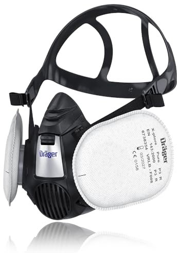 Dräger X-plore 3500 Handwerker Halbmasken-Set inkl. Pure P3 Partikelfilter, gegen Fein-Staub/Partikel, Größe S