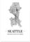 JUNIWORDS Stadtposter, Seattle, Wähle eine Größe, 30 x 40 cm, Poster, Schrift A, Weiß