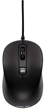 ASUS MU101C Wired Blue Ray Silent Mouse Ambidextrous 3200dpi Silent Black