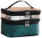 NOVAGO Vanity Trousse de Toilette Double Couches plastifié Solide Durable et imperméable (Vert)