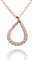 namana Elegant Rose Gold Teardrop Pendant Necklace for Women and Teenage Girls, Cute Rose Gold Necklace for Women with Pear Shaped Hollow Pendant with CZ Stones, Simple Rose Gold Necklaces for Women