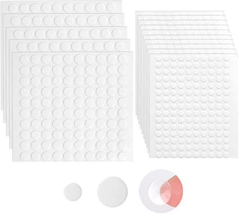 2000 Stück Doppelseitige Klebepunkte 6mm und 10mm Transparente doppelseitige Klebebandaufkleber Selbstklebender Runder Aufkleber Acryl Keine Spuren Wasserdichte Punktaufkleber für Handwerk DIY Art
