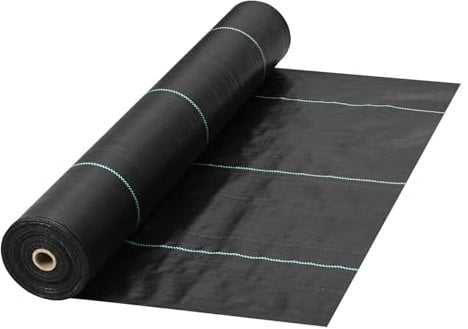VEVOR Tejido Acolchado 0,9 x 91,4 m Paño de Control de Malezas Geotextil Lona para Jardín PP Densidad de Alta Permeabilidad Base Textil de 5,8 oz para Cobertura de Suelo Jardinería Agricultura, Negro